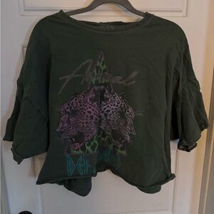 Urban Outfitters Olive Def Leppard T-Shirt